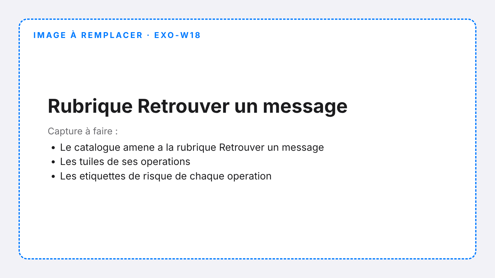 La rubrique Retrouver un message