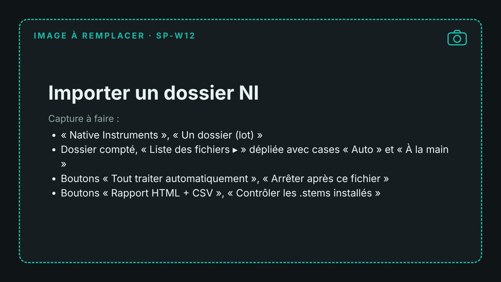 Capture de l'import d'un dossier Native Instruments
